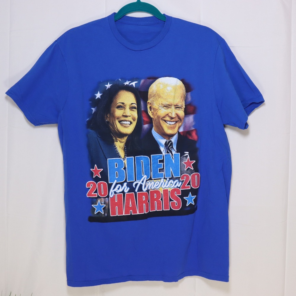 Unbranded Biden Harris‎ T Shirt Mens Large Blue Excellent 2020 Campaign Graphic